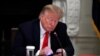  In this Jan. 6, 2021, file photo, President Donald Trump arrives to speak at a rally in Washington. Former President Trump will find out whether he gets to return to Facebook on May 5, 2021.