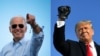 Biden (trái) và Trump.