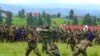 M23 soldiers demonstrate unarmed combat at Rumangabo military camp, North Kivu April 27, 2013. Rebels are honing their ambush skills to prepare to face a new United Nations force which has a mandate to go on the offensive. 