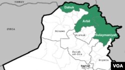 نه‌خشه‌ی کوردستانی عێراق