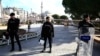 Policemen secure an area at the historic Sultanahmet district, which is popular with tourists, after an explosion in Istanbul, Jan. 12, 2016.
