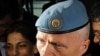 UN-appointed Norwegian Major General Robert Mood talks to the media after his arrival at Damascus airport, April 29, 2012.