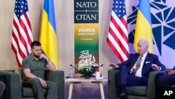 Зустріч президентів США та України, Джо Байден та Володимира Зеленського, 12 липня 2023 року. Фото: AP/Susan Walsh 
