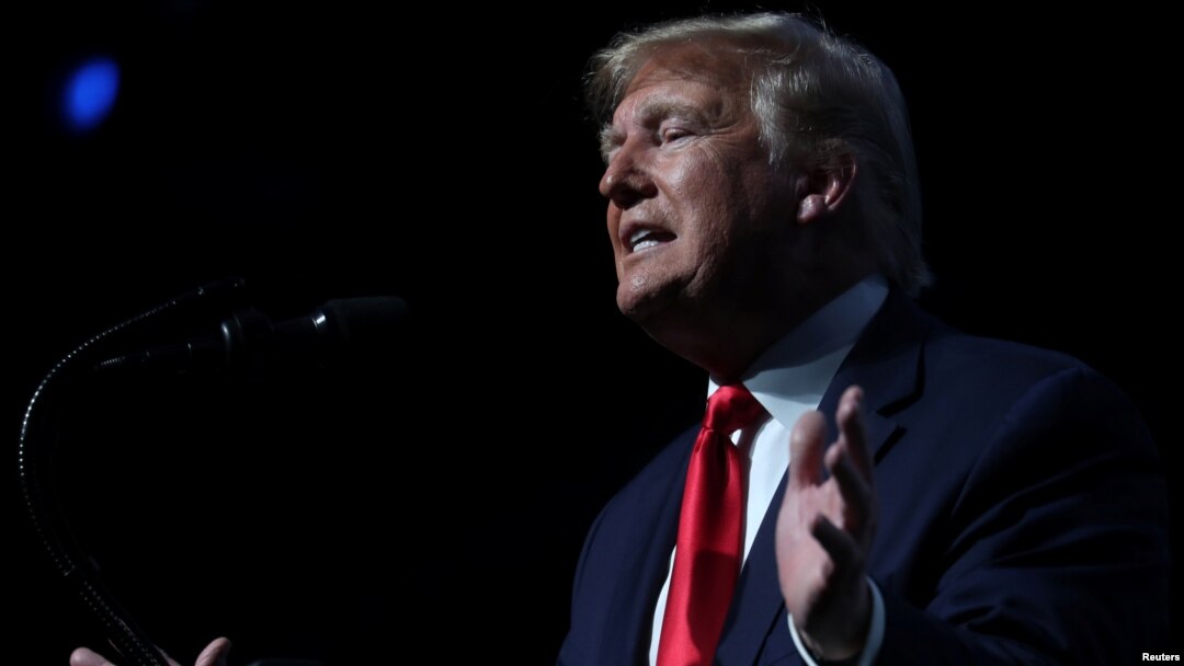 President Donald Trump delivers remarks at the Turning Point USA Student Action Summit at the Palm Beach County Convention Center in West Palm Beach, Fla., Dec. 21, 2019.