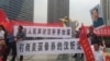 毛左人士在長沙抗議 (博訊圖片 )