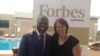 Lucien Ebata (l) founder and proprietor Forbes Afrique and Ann Norman, managing director.