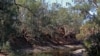 FILE - The drought-affected Darling River sits well below its banks at Pooncarie, a town in outback western New South Wales, Australia, April 25, 2019.