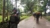 Philippine troops arrive at their barracks to reinforce fellow troops following the siege by Muslim militants, on the outskirts of Marawi city in the southern Philippines, May 24, 2017.