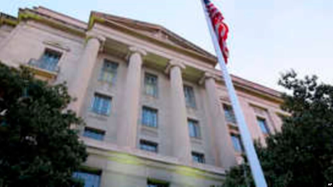FILE - The Department of Justice headquarters building in Washington. 