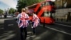 Vote leave supporters stand outside Downing Street in London after Britain voted to leave the European Union, June 24, 2016.