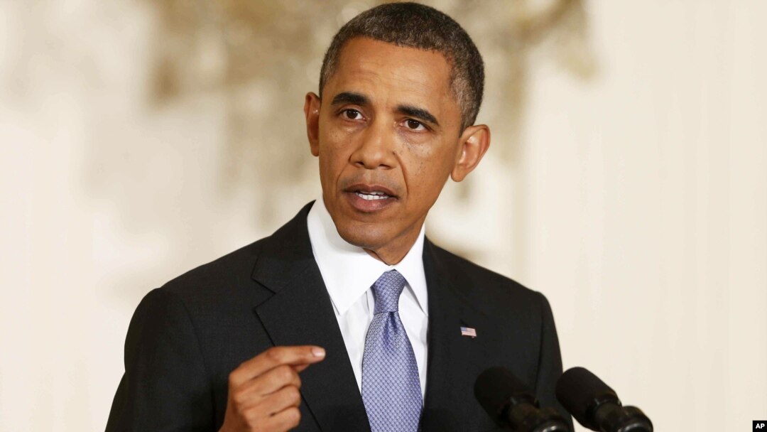 President Barack Obama speaks at a news conference in the East Room at the White House in Washington, Aug. 9, 2013. 