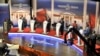 In this photo taken February 11, 2013, Kenyan presidential candidates take part in a televised debate in Nairobi, Kenya.