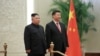 中国国家主席习近平在北京与朝鲜领导人金正恩见面。（2019年1月10日朝鲜朝中社发布） 