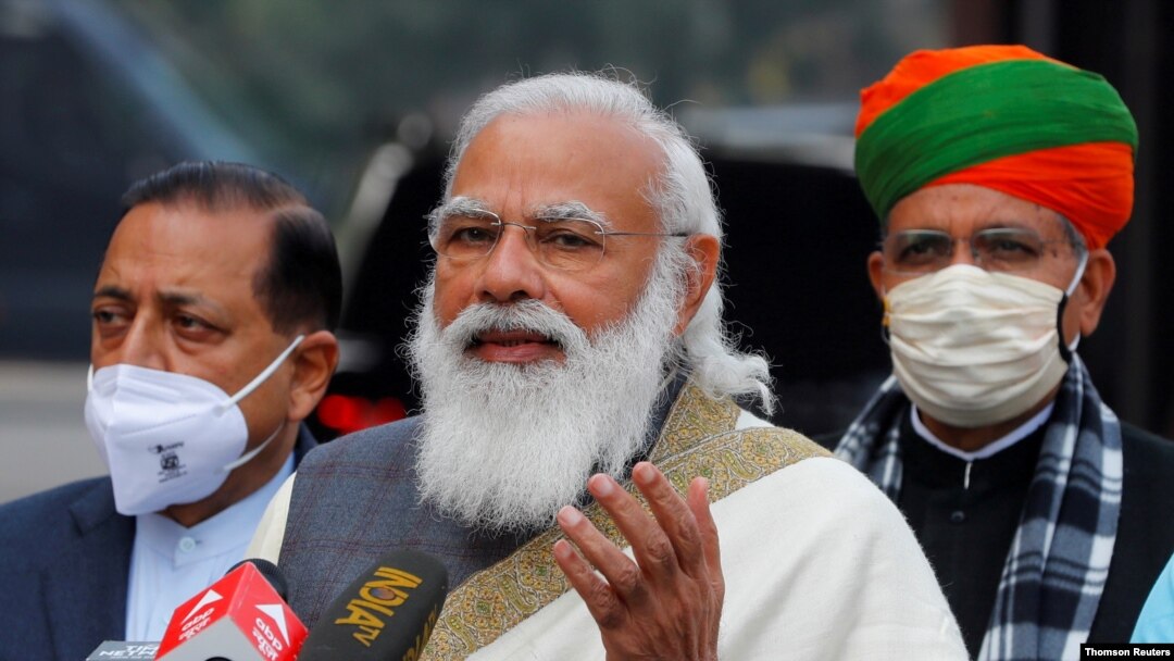 FILE - India's Prime Minister Narendra Modi in New Delhi, India, Jan. 29, 2021.