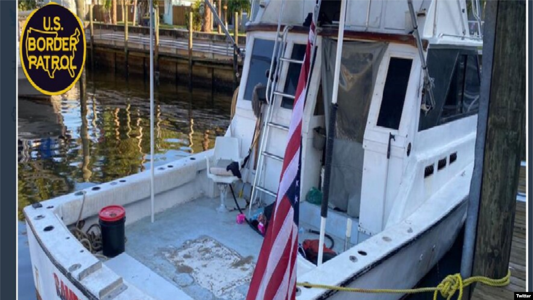 Two vessels seized by US Border Patrol agents in Florida and linked to a 'maritime smuggling event.' (Twitter photo)