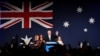Australia's Prime Minister Scott Morrison with wife Jenny, children Abbey and Lily after winning the 2019 Federal Election, at the Federal Liberal Reception at the Sofitel-Wentworth hotel in Sydney, Australia, May 18, 2019. 