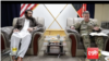 U.S General Scott Miller in meeting with Nangarhar governor Hayatullah Hayat on Dec 23, 2018.