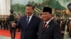 Chinese President Xi Jinping and Indonesian President Prabowo Subianto attend a welcome ceremony at the Great Hall of the People in Beijing, China, Nov. 9, 2024. 