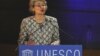 UNESCO Director General Irina Bokova delivering a speech, Paris, Jan. 30, 2012.