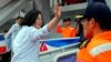 台湾总统蔡英文2019年5月4日登上台湾海岸警卫队宜兰号巡逻舰。